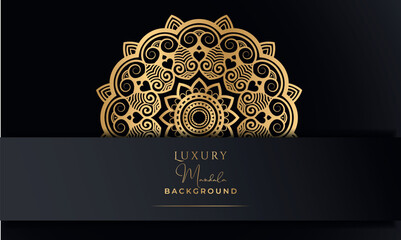 Luxury mandala background with golden pattern style ornament elegant invitation wedding card, invitation, backdrop, luxury style vector illustration design.