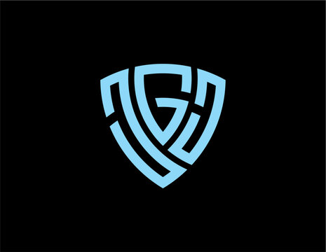 JGJ creative letter logo design vector icon illustration	