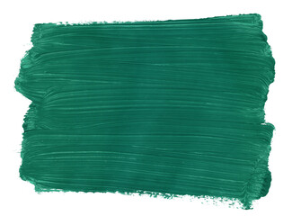 Emerald green colored background with abstract gouache paint texture. 
