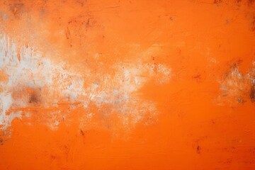 vibrant orange painted surface with playful scratches, solarization charm, Generative AI