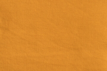Bright orange organic cotton canvas fabric texture - obrazy, fototapety, plakaty