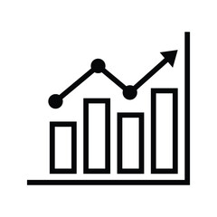 rising economic stock chart icon, economic stock chart growth arrow icon