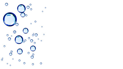 Oxygen bubbles from water. on isolated transparent background