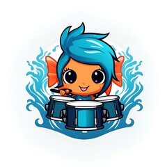 Cute Chibi Animal Cartoon Illustration