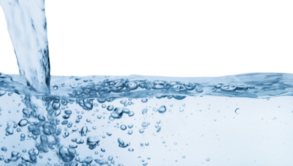 Water. on isolated transparent background