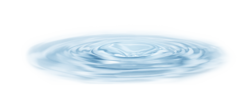 Water. on isolated transparent background