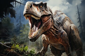 Fototapeta premium tyrannosaurus rex dinosaur 3d