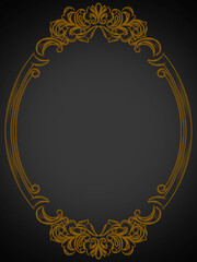 Ornament Boerder Vintage Simple Gold White Black Yellow