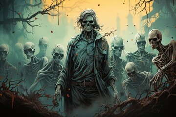 Obraz premium scary halloween background