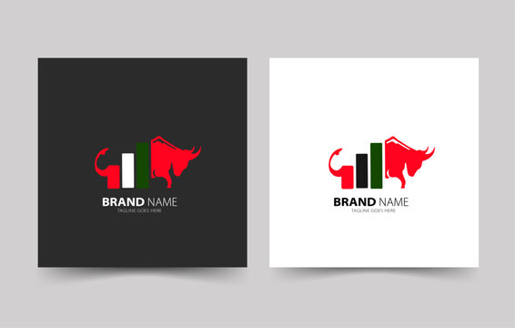 Trade bull business finance and consulting logo