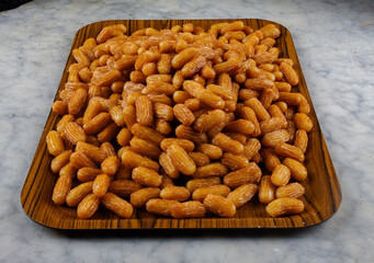 Tulumba (Balah El Sham) Ramadan Arabic Sweets Top View