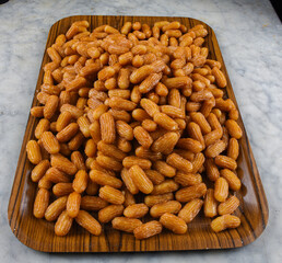 Tulumba (Balah El Sham) Ramadan Arabic Sweets Top View