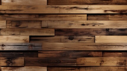 Seamless rustic brown wood texture background, AI generated