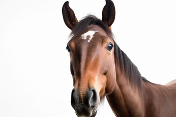 a white background horse