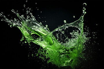 Green Water Splashs