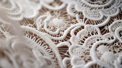 Obraz premium A close-up of the intricate patterns on a piece of lace