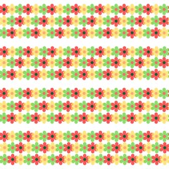 colorful cute flower doodle pattern background