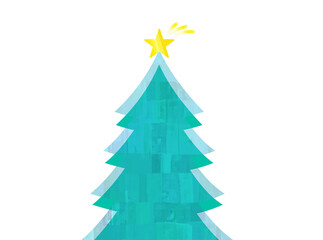シンプルでかわいいクリスマスツリーのイラスト