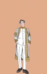 Graduation gown for graduation day with family