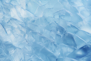 Flat Ice Texture With Snowflakes And Microcracks For Background Created Using Artificial Intelligence