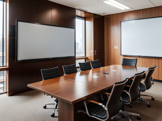 conference room with white board