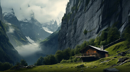 Small house in the mountains. A place of rest and relaxation