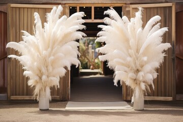 feather arch for wedding