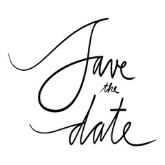 Calligraphy of Save the Date