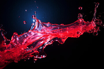 Red Water Splashs - obrazy, fototapety, plakaty