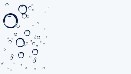Oxygen bubbles from water of different sizes