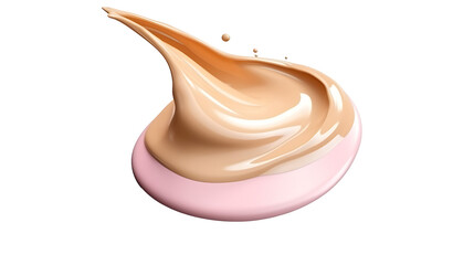 Close Up of Liquid Foundation Splash in Fresh Soft Pastel Colors png transparent background