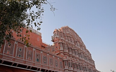Exterior of Hawa Mahal &ldquo;Palace of the Winds&rdquo;. JAIPUR'S MAGNIFICENT ICONIC LANDMARK