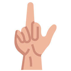MIDDLE FINGER filled outline icon,linear,outline,graphic,illustration