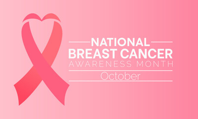 National Breast Cancer Awareness Month Champions Early Detection, Education, and Support for Those Affected by Breast Cancer Worldwide. Unite for Pink Strength Vector Template.