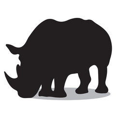 Rhino Silhouette, cute Rhino Vector Silhouette, Cute Rhino cartoon Silhouette, Rhino vector Silhouette, Rhino icon Silhouette, Rhino Silhouette illustration, Rhino vector	