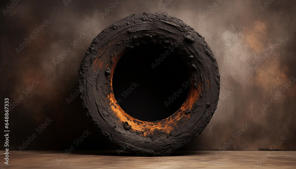 Wall mural A Circular Textured Molten Themed Backdrop