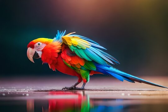 parrot is dancing on the chiki piki 