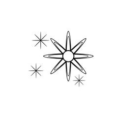 lines of stars sparkle and twinkle