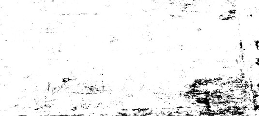 Monochrome texture composed of irregular graphic elements. Distressed uneven grunge background. Abstract vector illustration. Overlay for interesting effect and depth. Isolated on white background.