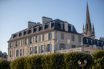Typical French architecture in the city of Pau, France