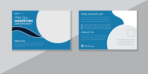 


Vector postcard  template design, modern business postcard template, abstract business postcard and creative design.