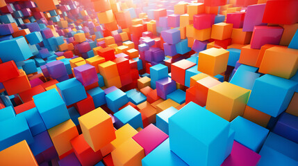 Vibrant Abstract Cube Background