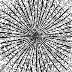 Obraz premium Circular starburst explosion texture. Distressed uneven grunge background. Abstract vector illustration. Overlay to create interesting effect and depth. Isolated on white background.