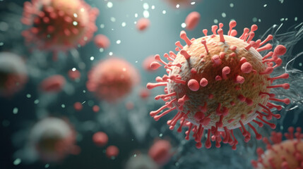 Influenza Virus: Causes, Symptoms, Prevention, and Treatment. - obrazy, fototapety, plakaty