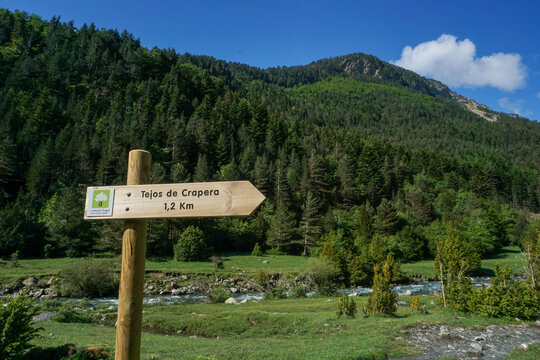 Tejos de Crapera way in valle de Otal in Bujaruelo pyrenees