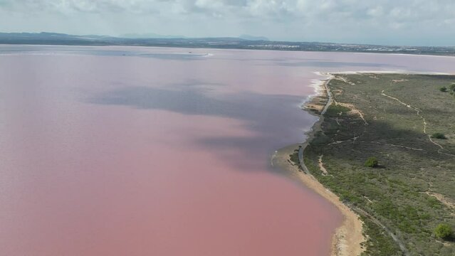 Ein Pinker Salzsee