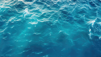 Fototapeta na wymiar Blue Sea Water Panorama Background with Soft Waves