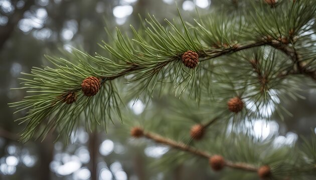 Pinus merkusii (Merkus pine or Sumatran pine) old and dry leaves in the forest.