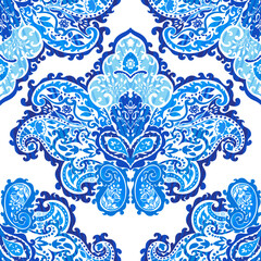 Flourishing botany seamless pattern, vintage print