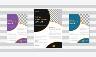 Creative business flyer design, business flyer template.